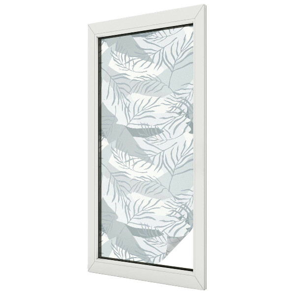 Frosted window film with stained glass pattern Subtle leaves