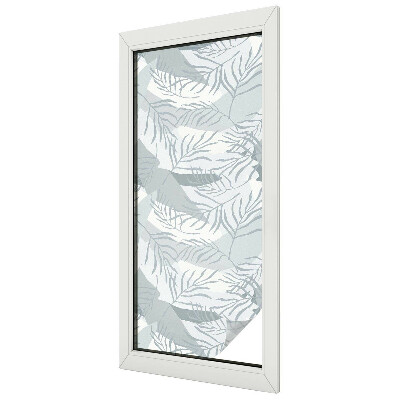 Frosted window film with stained glass pattern Subtle leaves