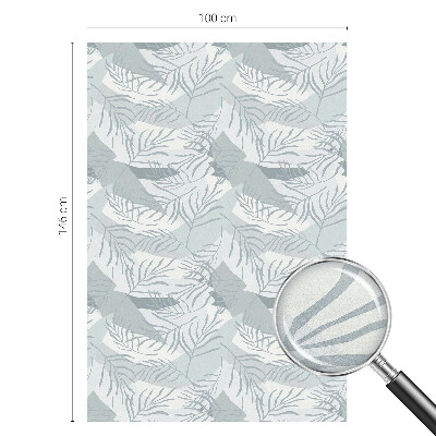 Frosted window film with stained glass pattern Subtle leaves