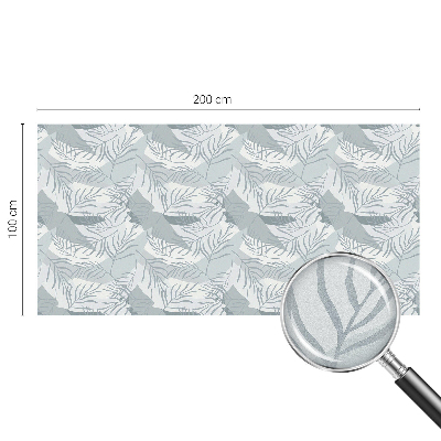 Frosted window film with stained glass pattern Subtle leaves