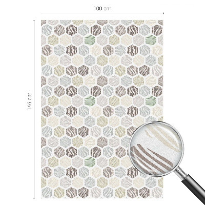 Decorative window film stained glass design Geometric waves