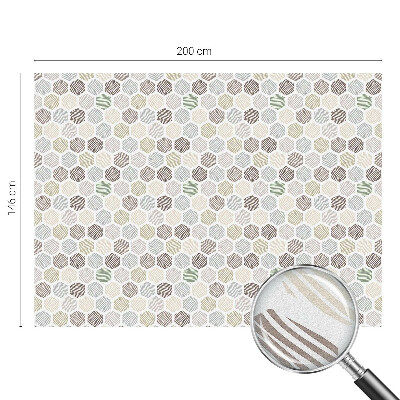 Decorative window film stained glass design Geometric waves