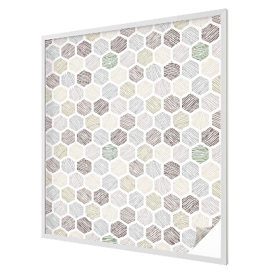 Decorative window film stained glass design Geometric waves