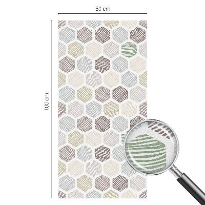 Decorative window film stained glass design Geometric waves