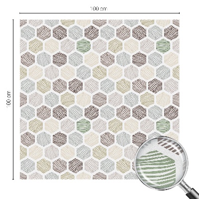 Decorative window film stained glass design Geometric waves