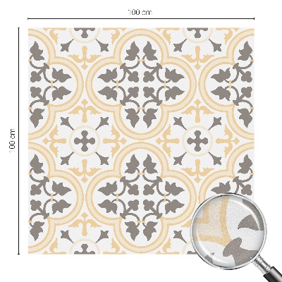 Frosted window film with stained glass pattern Plant patterns