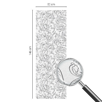 Decorative window film stained glass design Floral motif
