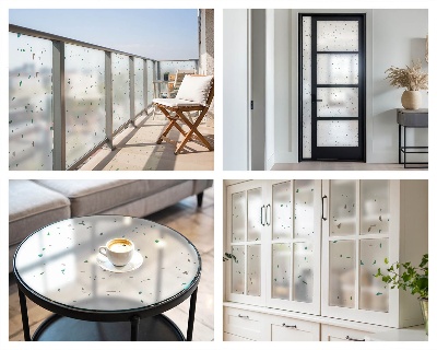 Decorative window film stained glass design Scattered elements