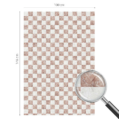 Coloured glass film for windows Classic chessboard
