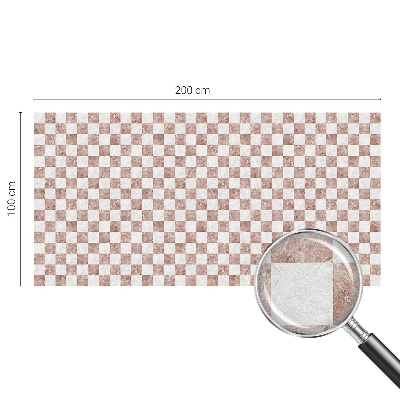 Coloured glass film for windows Classic chessboard