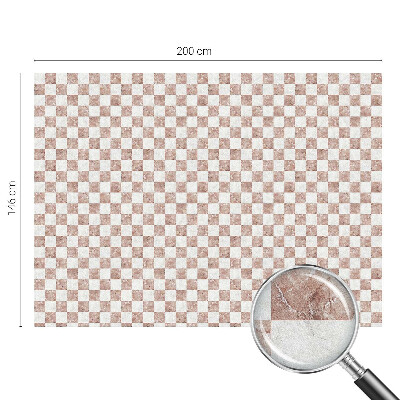 Coloured glass film for windows Classic chessboard