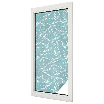 Privacy window film stained glass effect Leafy elegance