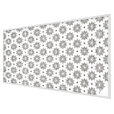 Frosted window film with stained glass pattern Classic rosettes