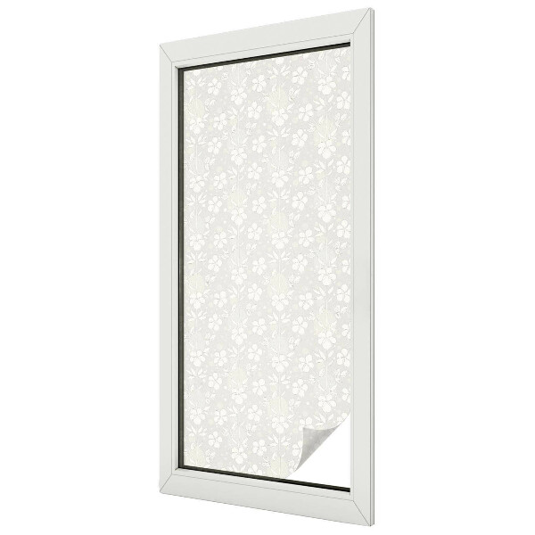 Coloured glass film for windows Subtle flowers