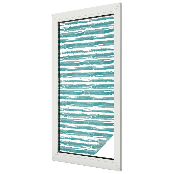 Decorative window film stained glass design Green stripes
