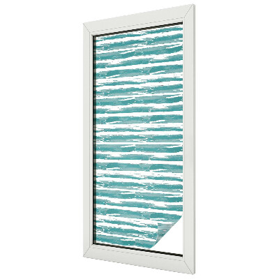 Decorative window film stained glass design Green stripes