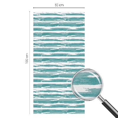 Decorative window film stained glass design Green stripes