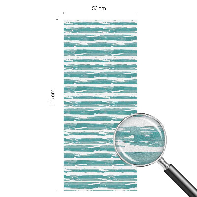 Decorative window film stained glass design Green stripes