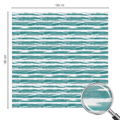 Decorative window film stained glass design Green stripes