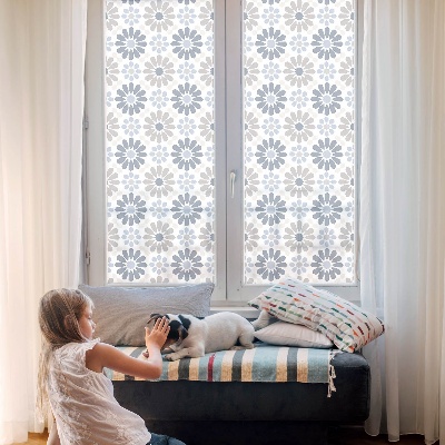 Patterned window film stained glass Floral mosaic