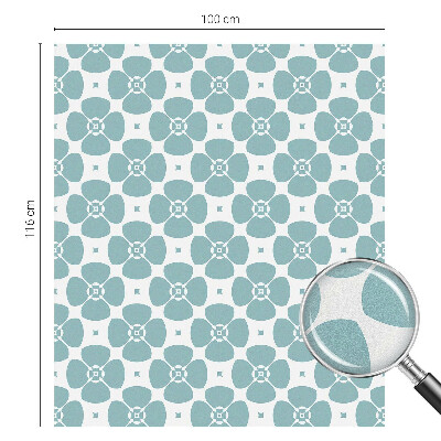 Privacy window film stained glass effect Floral symmetry