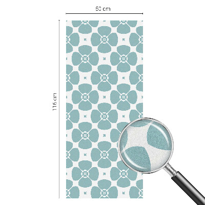 Privacy window film stained glass effect Floral symmetry