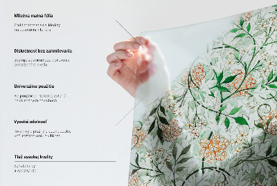 Coloured glass film for windows Plant leaves