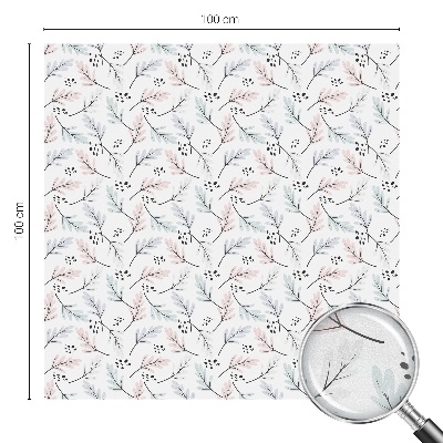 Coloured glass film for windows Plant leaves