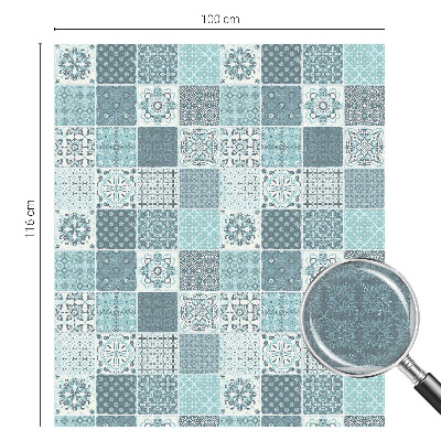 Frosted window film with stained glass pattern Boho tiles