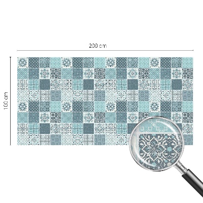 Frosted window film with stained glass pattern Boho tiles