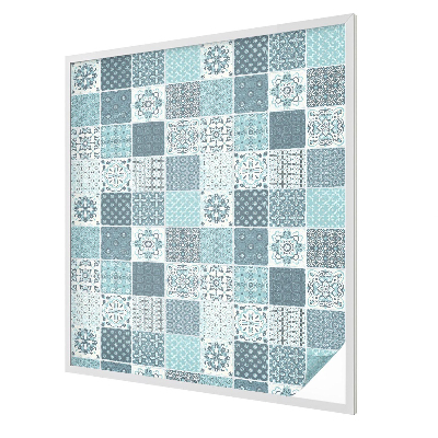 Frosted window film with stained glass pattern Boho tiles