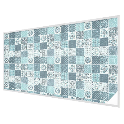 Frosted window film with stained glass pattern Boho tiles