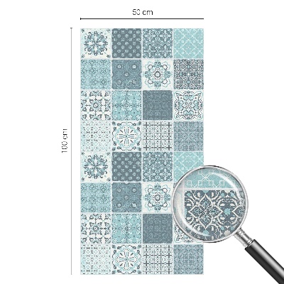 Frosted window film with stained glass pattern Boho tiles