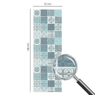 Frosted window film with stained glass pattern Boho tiles