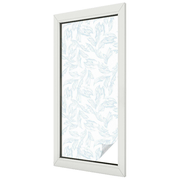 Decorative window film stained glass design Ethereal leaves