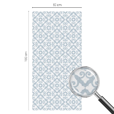 Patterned window film stained glass Blue ornaments