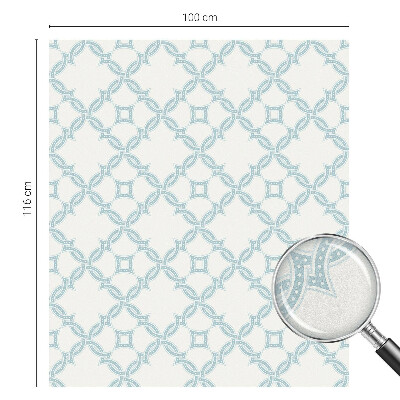 Patterned window film stained glass Blue geometry