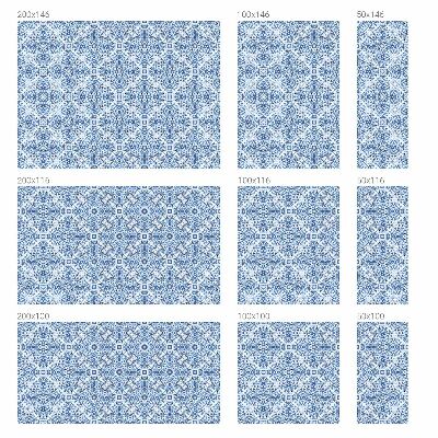 Patterned window film stained glass Blue tiles