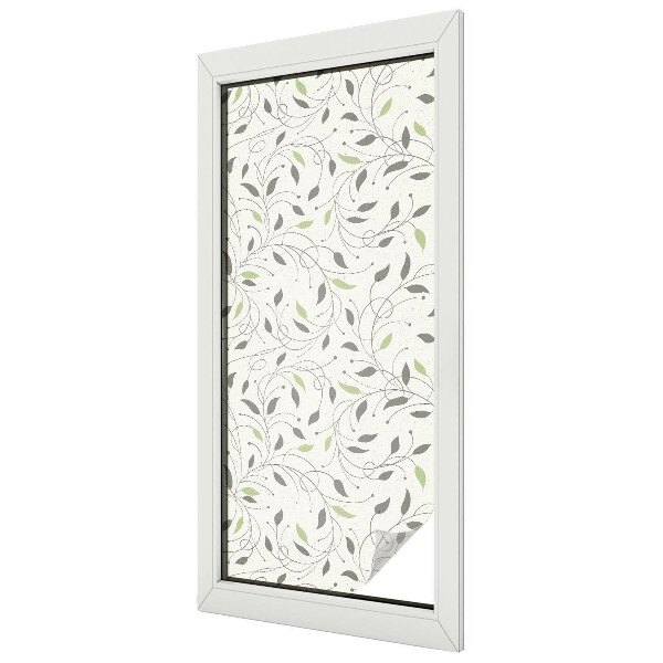 Coloured glass film for windows Leaves of shoots