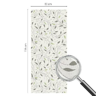 Coloured glass film for windows Leaves of shoots