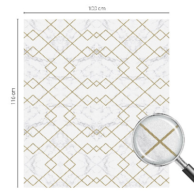 Frosted window film with stained glass pattern Geometric lines