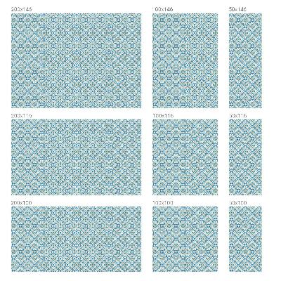 Frosted window film with stained glass pattern Geometric rosettes