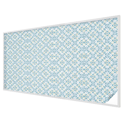 Frosted window film with stained glass pattern Geometric rosettes