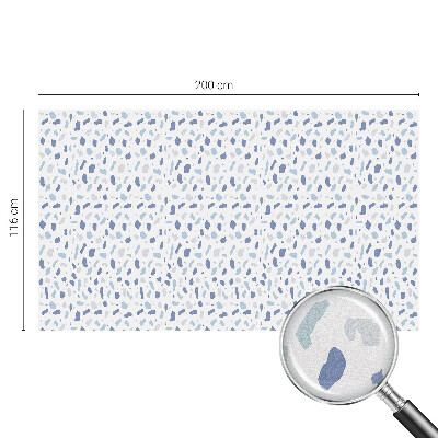 Privacy window film stained glass effect Blue patterns