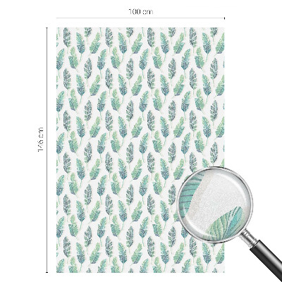 Patterned window film stained glass Tropical leaves