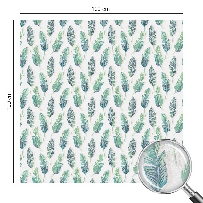 Patterned window film stained glass Tropical leaves