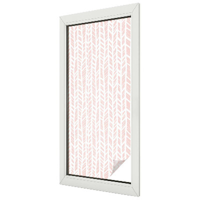 Privacy window film stained glass effect Pastel herringbone