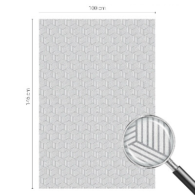 Decorative window film stained glass design Hexagonal solids