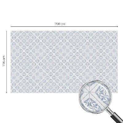 Frosted window film with stained glass pattern Delicate rosettes