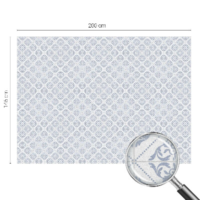 Frosted window film with stained glass pattern Delicate rosettes